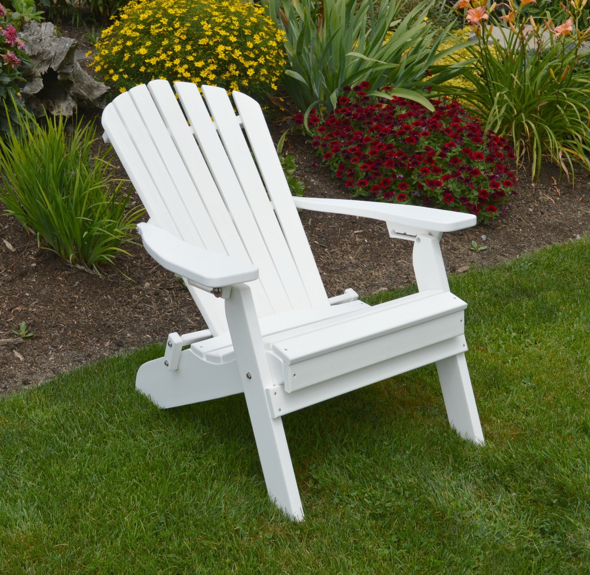 Wooden Adirondack Chair with Footstool